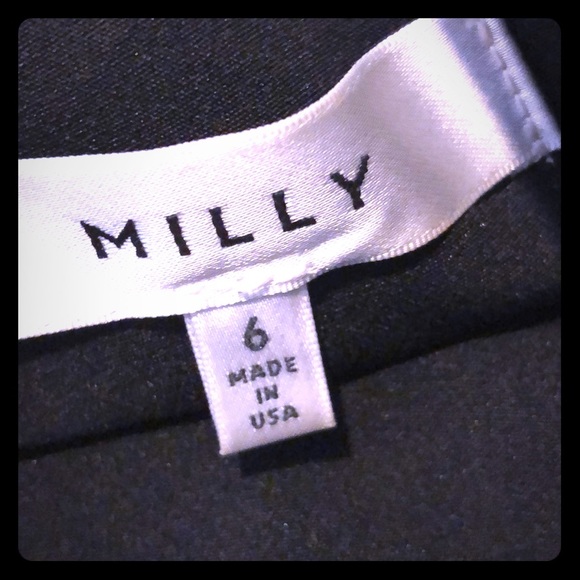 Milly Black Open Shoulder top with bows- Size 6 - Picture 3 of 8